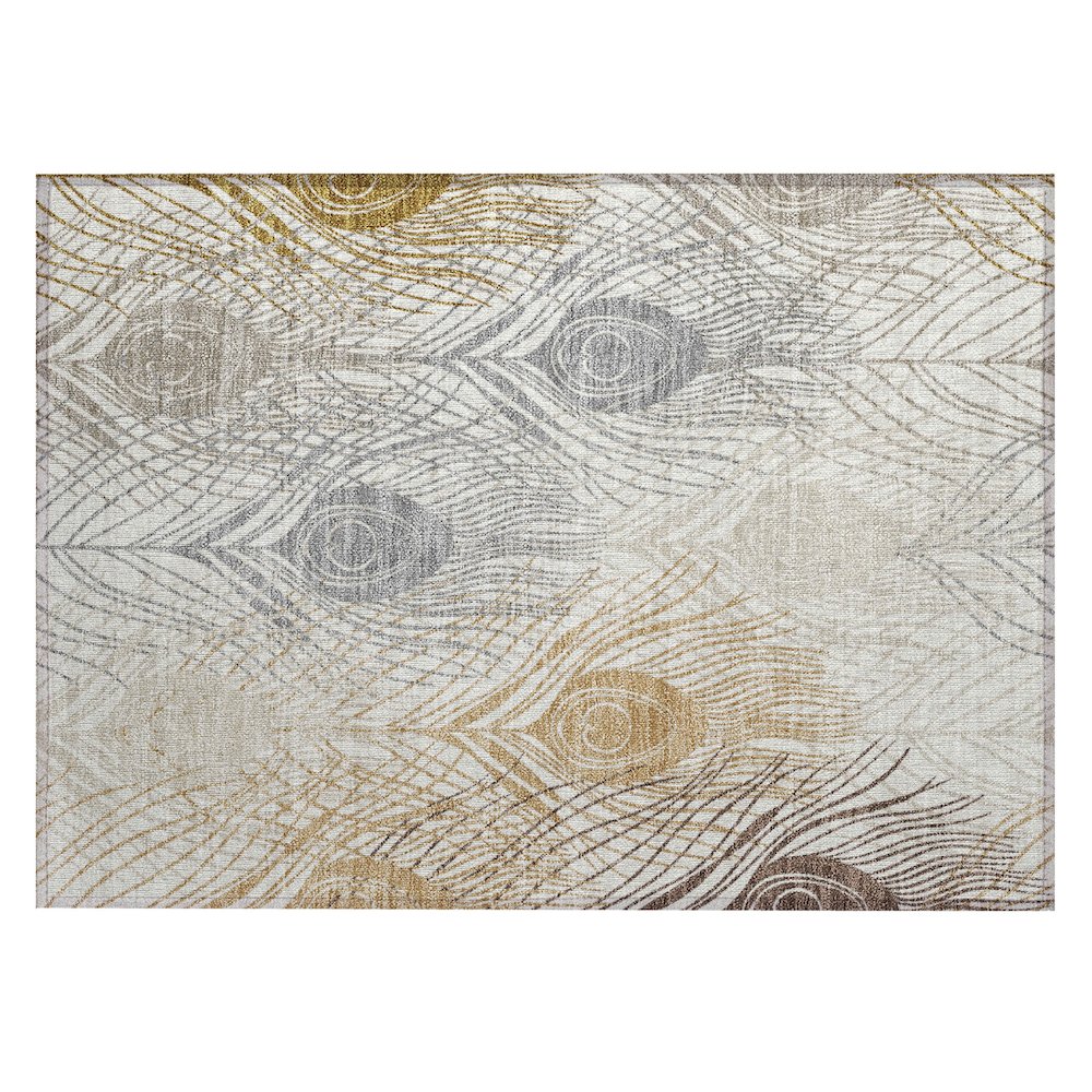 Machine Washable Indoor/Outdoor Chantille ACN2273 Ivory 1'8" x 2'6" Rug. Picture 1