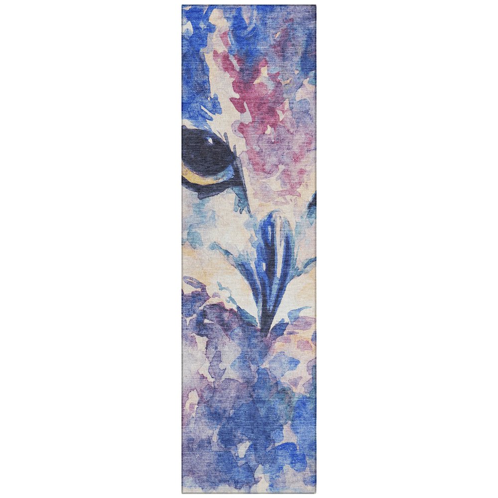 Machine Washable Indoor/Outdoor Chantille ACN2274 Blue 2'3" x 7'6" Runner Rug. Picture 1