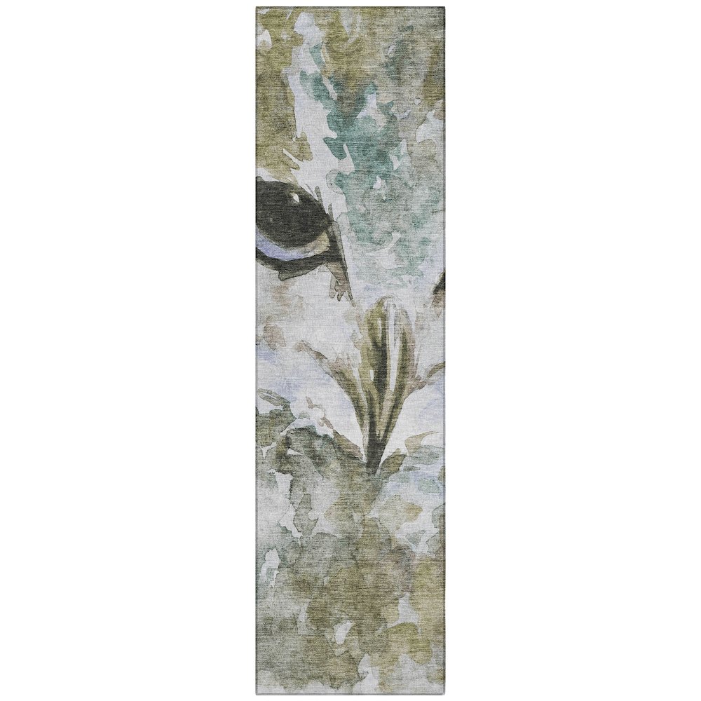 Machine Washable Indoor/Outdoor Chantille ACN2274 Brown 2'3" x 7'6" Runner Rug. Picture 1