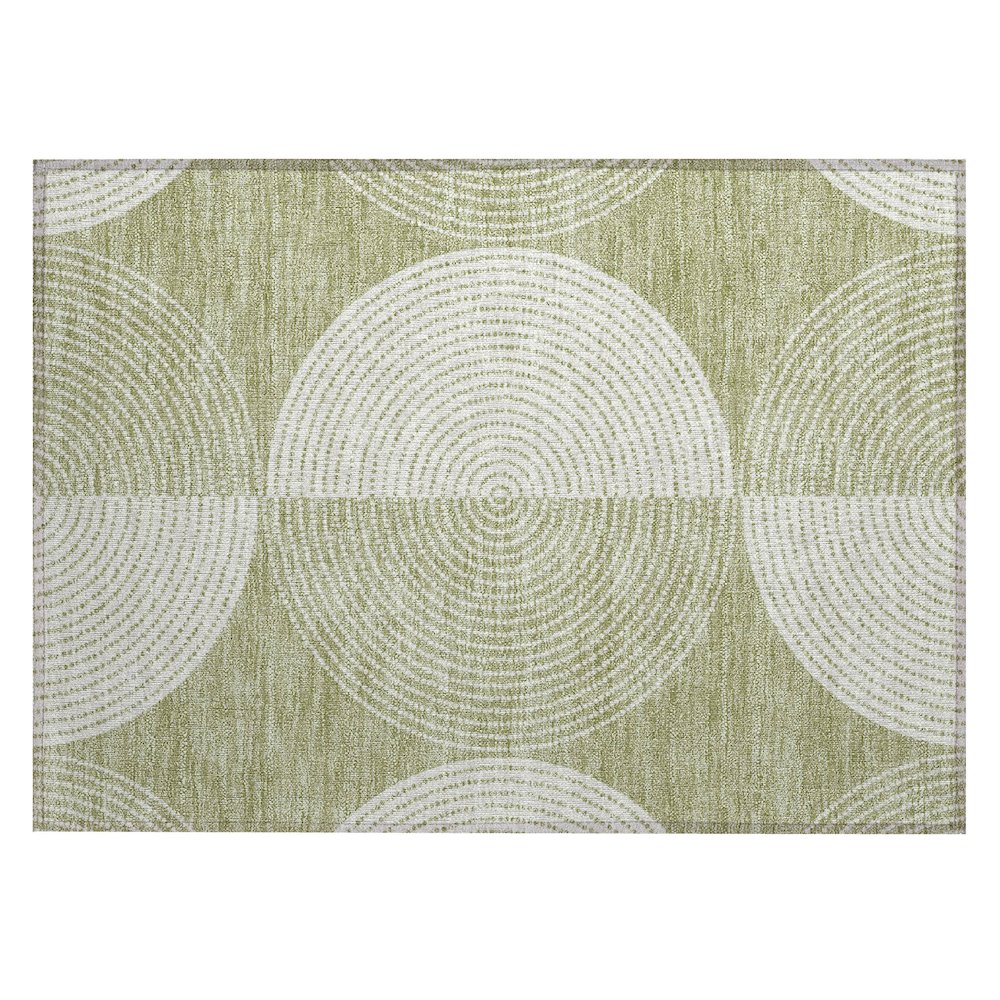 Machine Washable Indoor/Outdoor Chantille ACN2275 Green 1'8" x 2'6" Rug. Picture 1