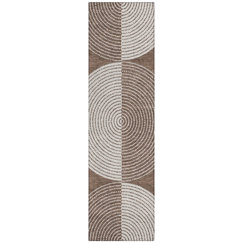 Machine Washable Indoor/Outdoor Chantille ACN2275 Brown 2'3" x 7'6" Runner Rug. Picture 1