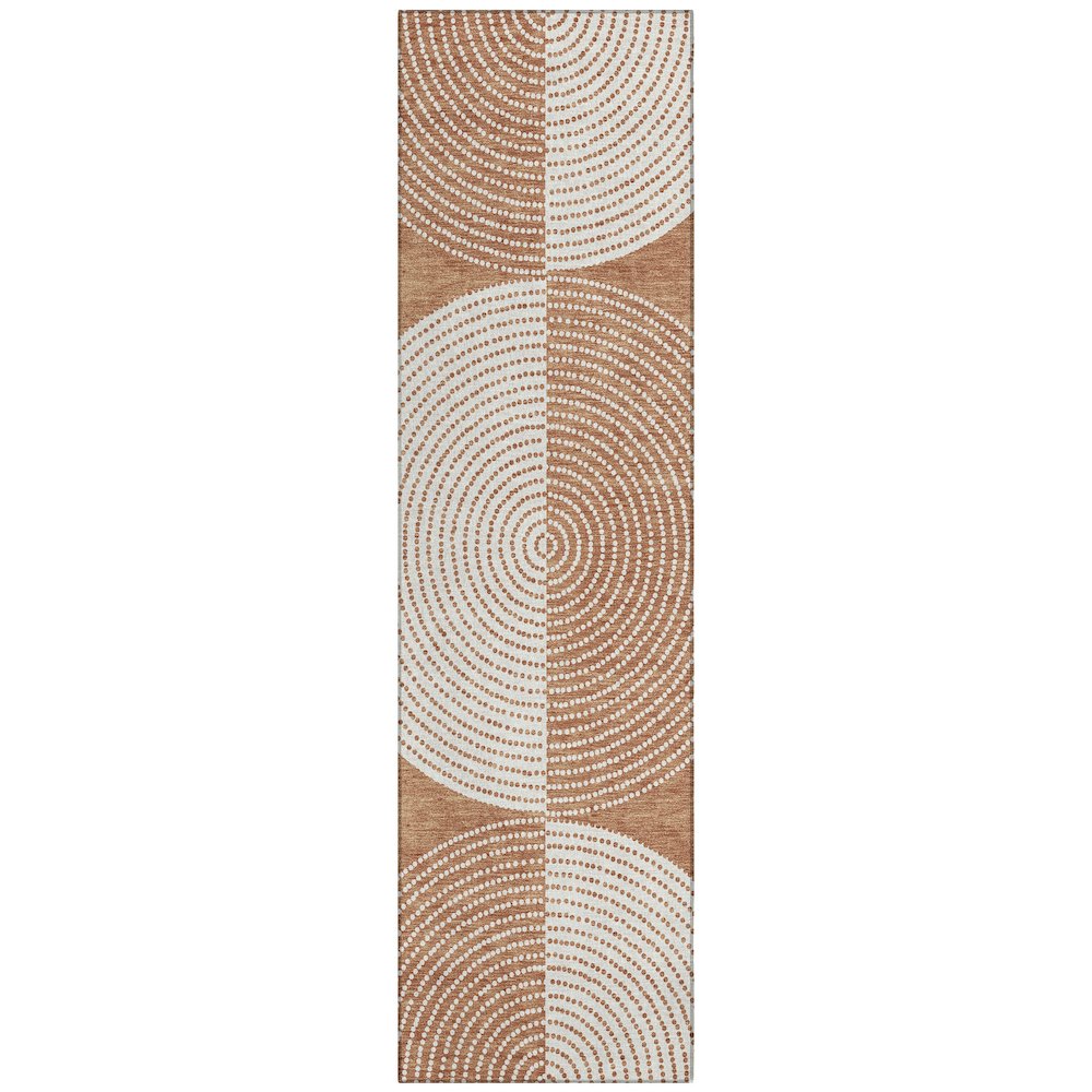 Machine Washable Indoor/Outdoor Chantille ACN2275 Orange 2'3" x 7'6" Runner Rug. Picture 1