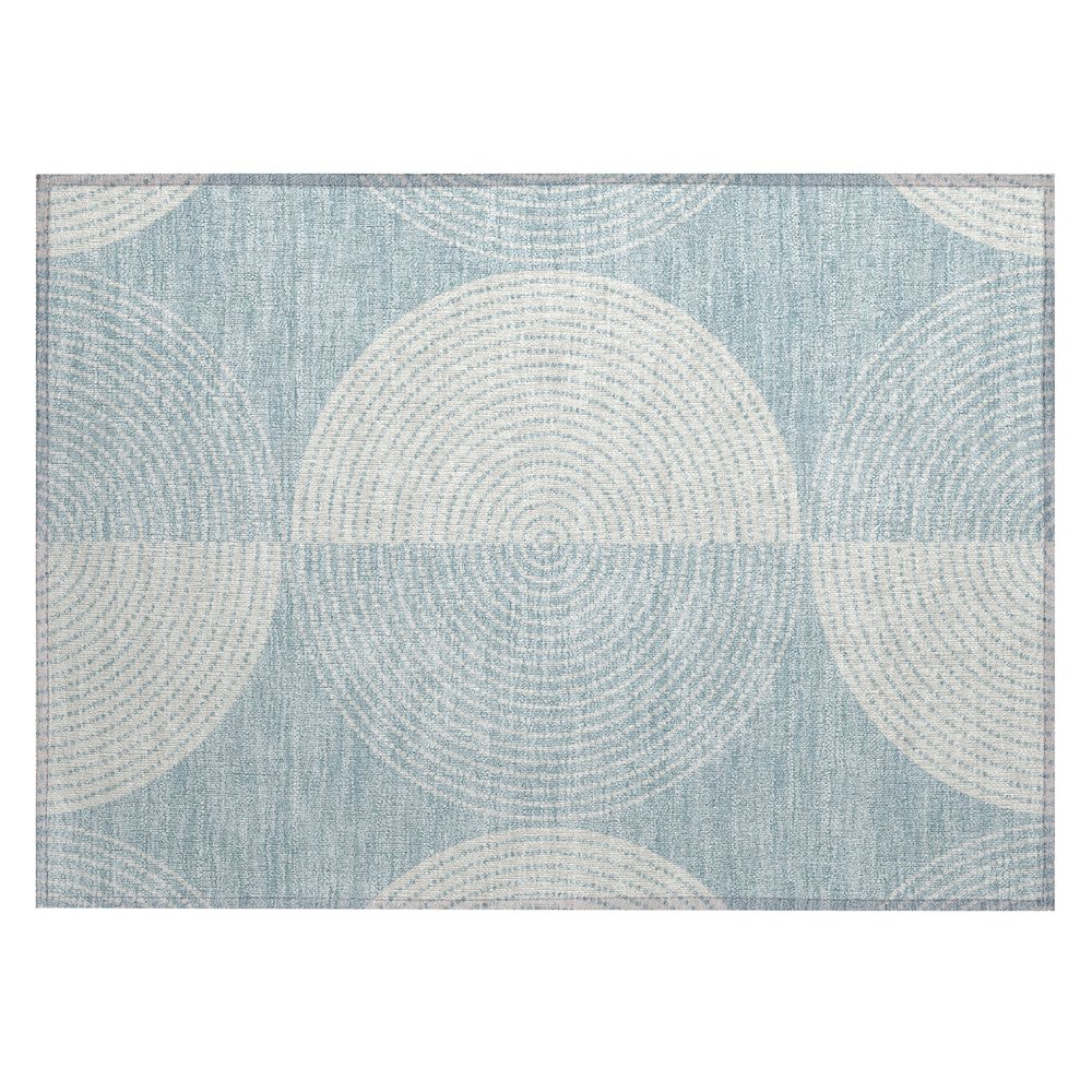 Machine Washable Indoor/Outdoor Chantille ACN2275 Blue 1'8" x 2'6" Rug. Picture 1