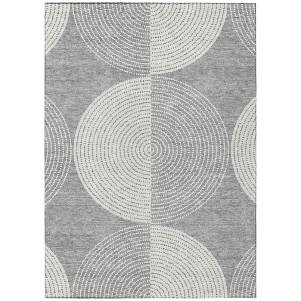 Machine Washable Indoor/Outdoor Chantille ACN2275 Gray 2'6" x 3'10" Rug. Picture 1