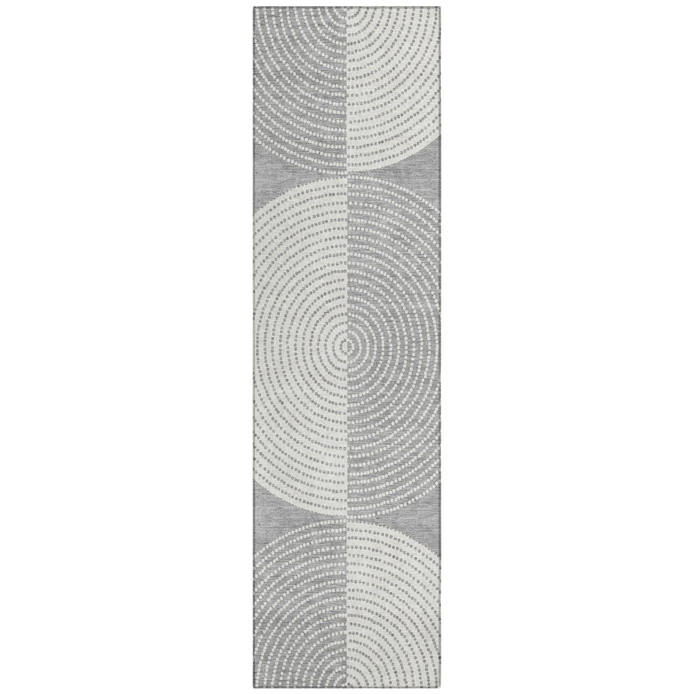 Machine Washable Indoor/Outdoor Chantille ACN2275 Gray 2'3" x 7'6" Runner Rug. Picture 1