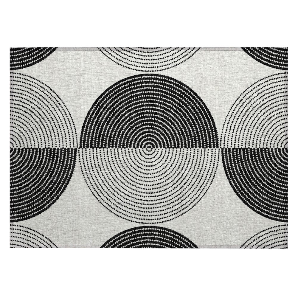 Machine Washable Indoor/Outdoor Chantille ACN2275 Ivory 1'8" x 2'6" Rug. Picture 1