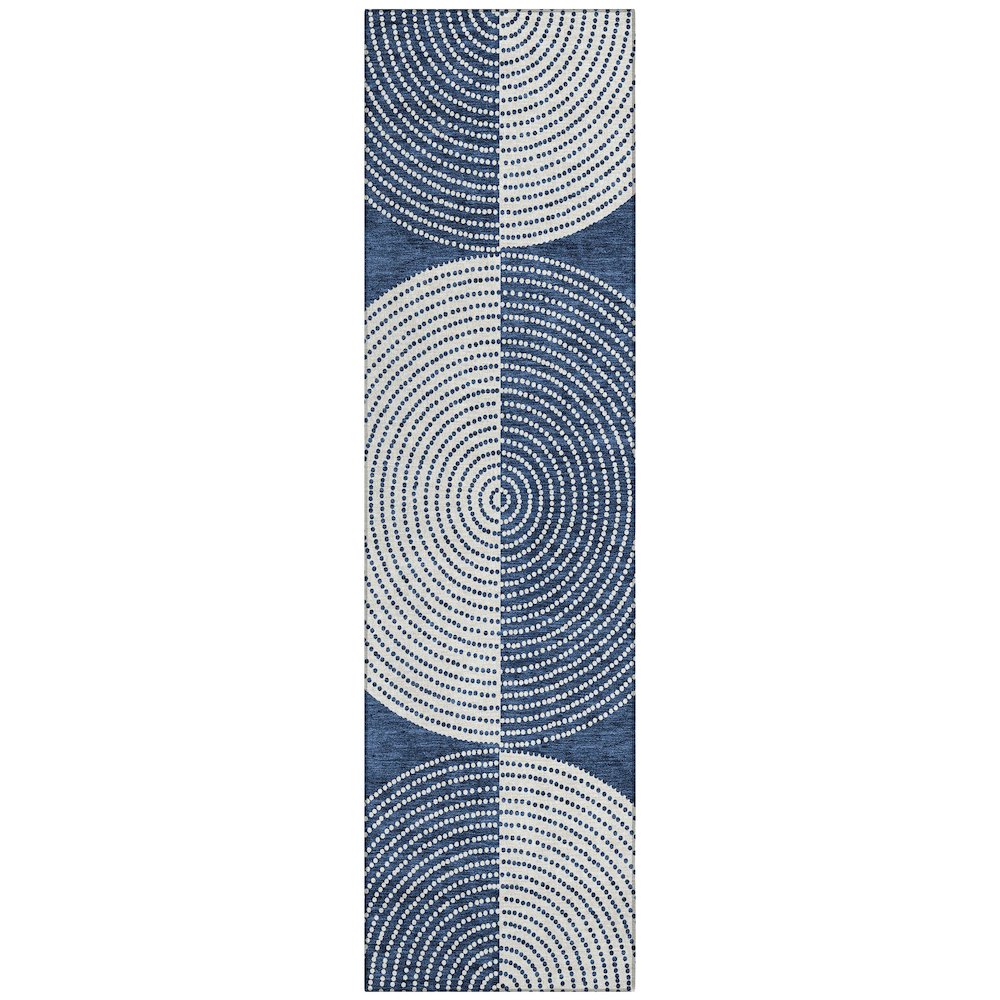 Machine Washable Indoor/Outdoor Chantille ACN2275 Blue 2'3" x 7'6" Runner Rug. Picture 1