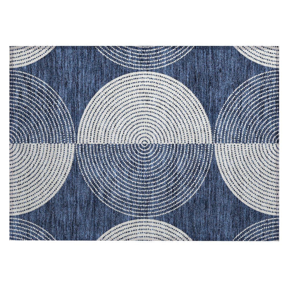 Machine Washable Indoor/Outdoor Chantille ACN2275 Blue 1'8" x 2'6" Rug. Picture 1