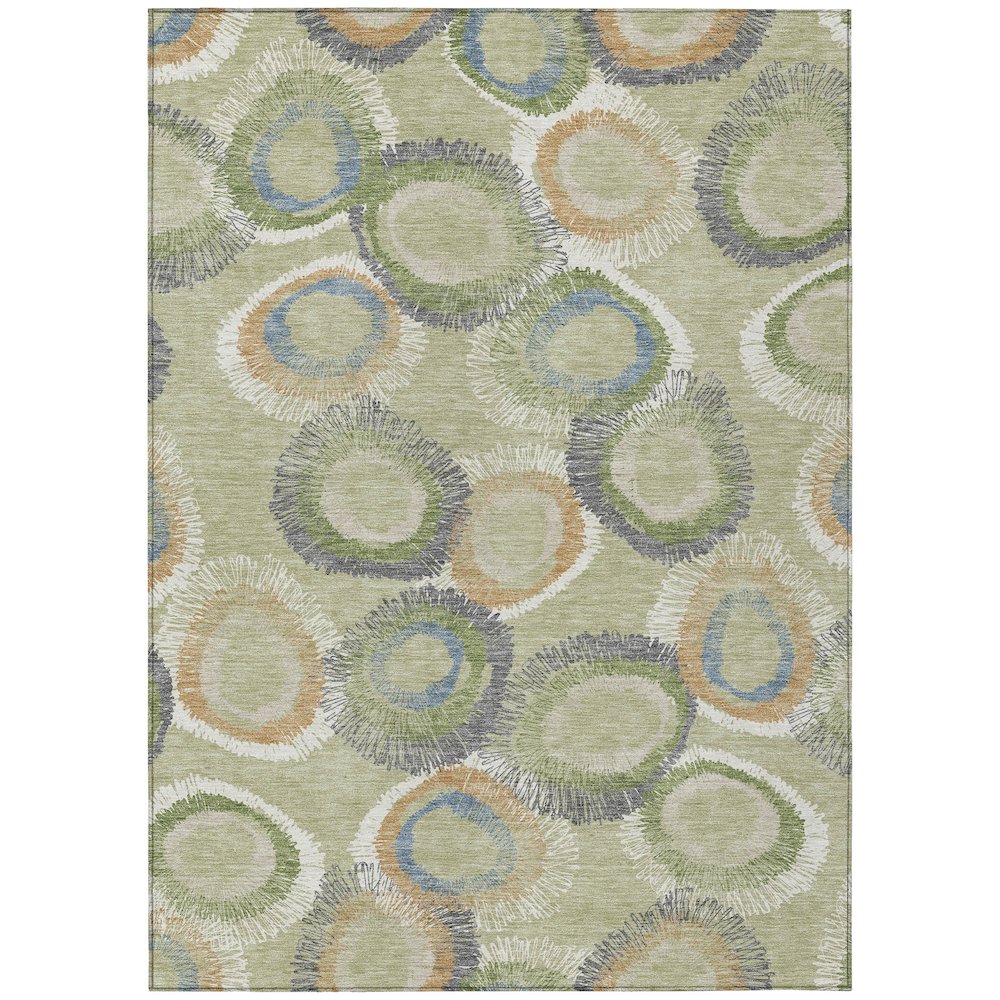 Machine Washable Indoor/Outdoor Chantille ACN2278 Green 2'6" x 3'10" Rug. Picture 1