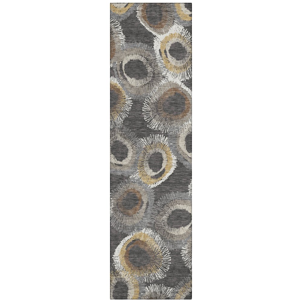 Machine Washable Indoor/Outdoor Chantille ACN2278 Gray 2'3" x 7'6" Runner Rug. Picture 1