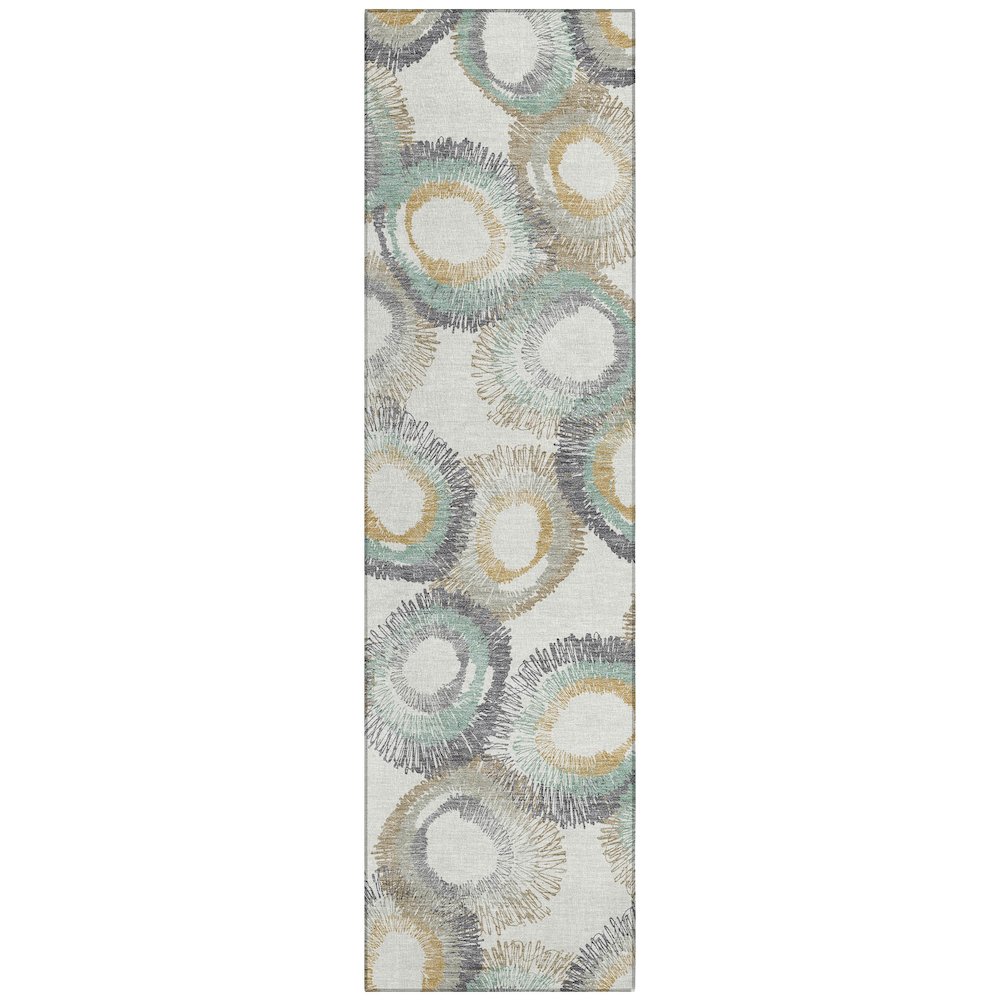 Machine Washable Indoor/Outdoor Chantille ACN2278 Ivory 2'3" x 7'6" Runner Rug. Picture 1