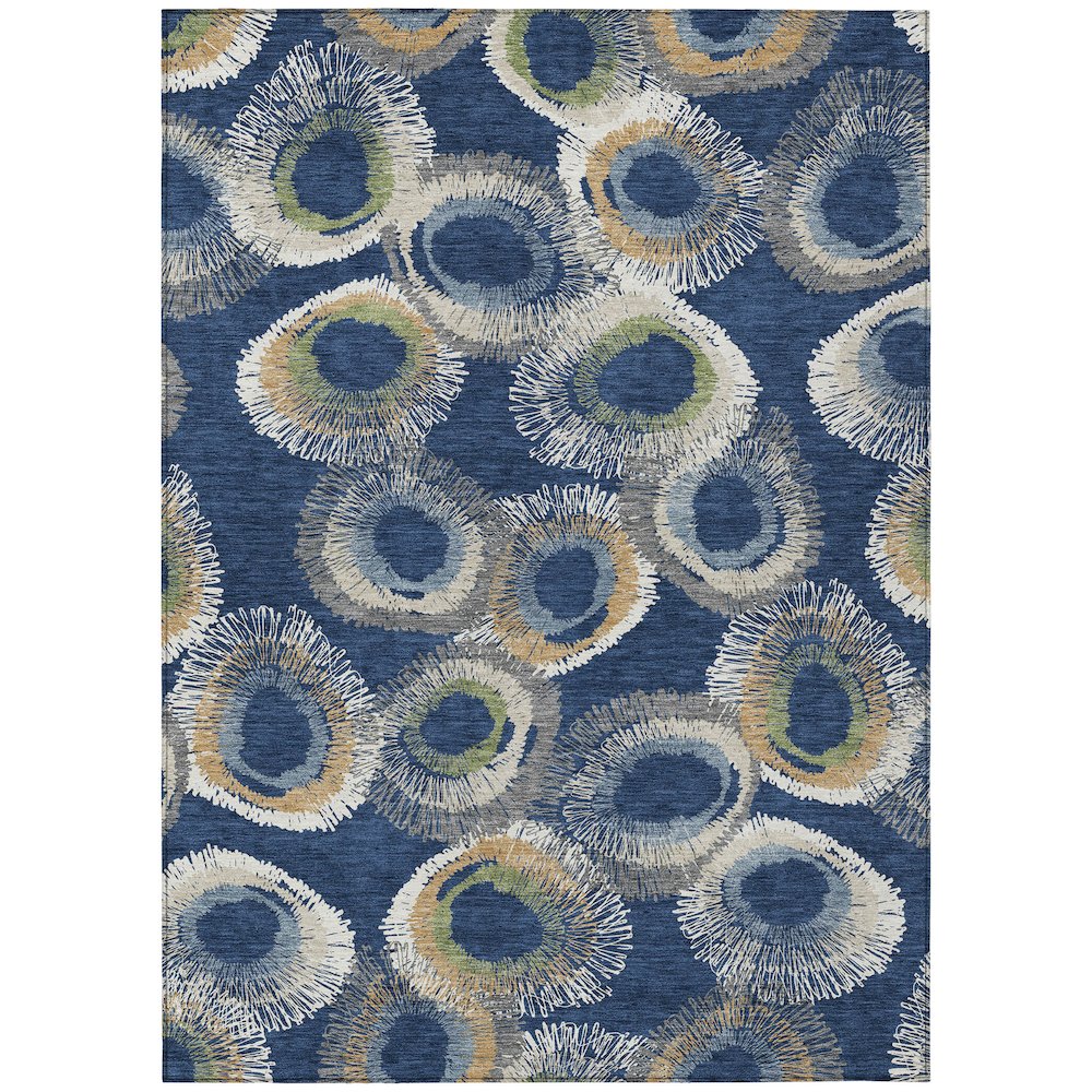 Machine Washable Indoor/Outdoor Chantille ACN2278 Blue 2'6" x 3'10" Rug. Picture 1