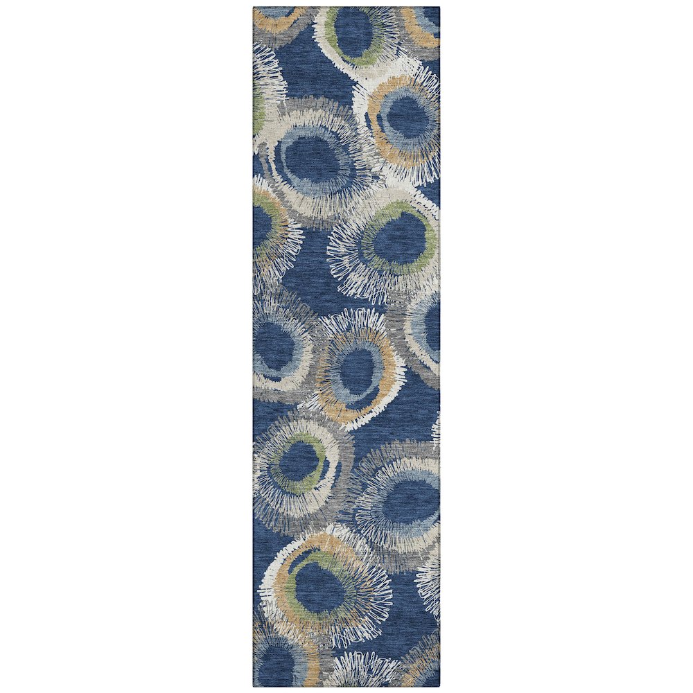 Machine Washable Indoor/Outdoor Chantille ACN2278 Blue 2'3" x 7'6" Runner Rug. Picture 1