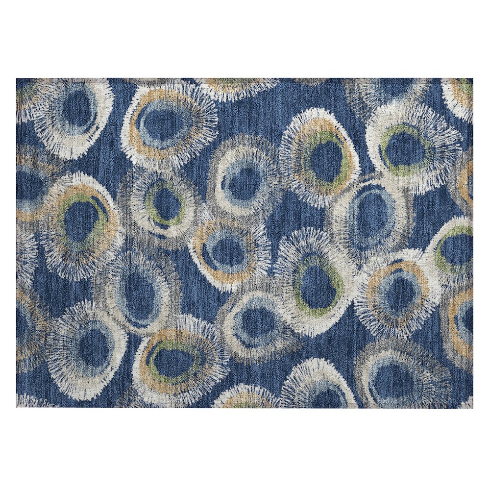 Machine Washable Indoor/Outdoor Chantille ACN2278 Blue 1'8" x 2'6" Rug. Picture 1