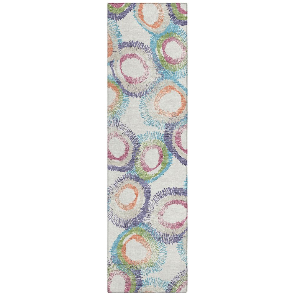 Machine Washable Indoor/Outdoor Chantille ACN2278 Ivory 2'3" x 7'6" Runner Rug. Picture 1