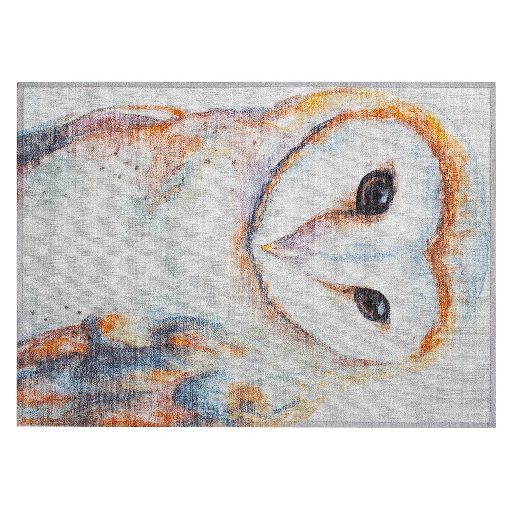 Machine Washable Indoor/Outdoor Chantille ACN2280 Ivory 1'8" x 2'6" Rug. Picture 1