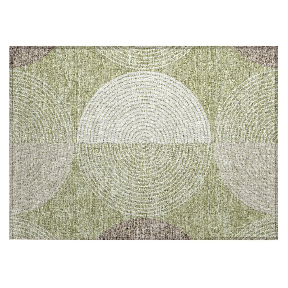 Machine Washable Indoor/Outdoor Chantille ACN2281 Green 1'8" x 2'6" Rug. Picture 1