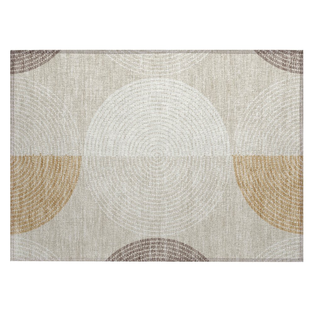 Machine Washable Indoor/Outdoor Chantille ACN2281 Brown 1'8" x 2'6" Rug. Picture 1