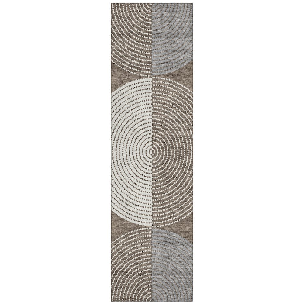 Machine Washable Indoor/Outdoor Chantille ACN2281 Brown 2'3" x 7'6" Runner Rug. Picture 1