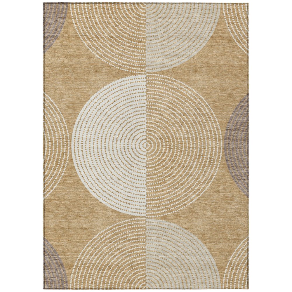 Machine Washable Indoor/Outdoor Chantille ACN2281 Gold 2'6" x 3'10" Rug. Picture 1
