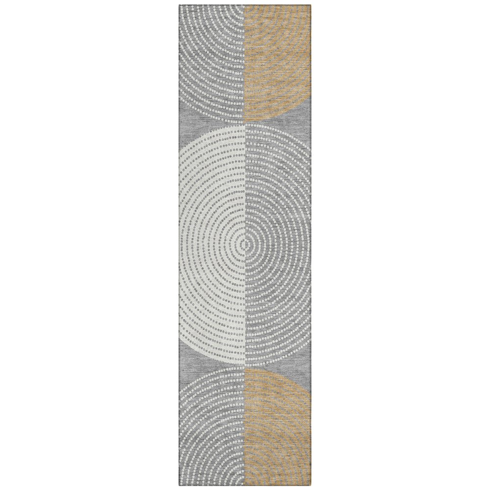Machine Washable Indoor/Outdoor Chantille ACN2281 Gray 2'3" x 7'6" Runner Rug. Picture 1
