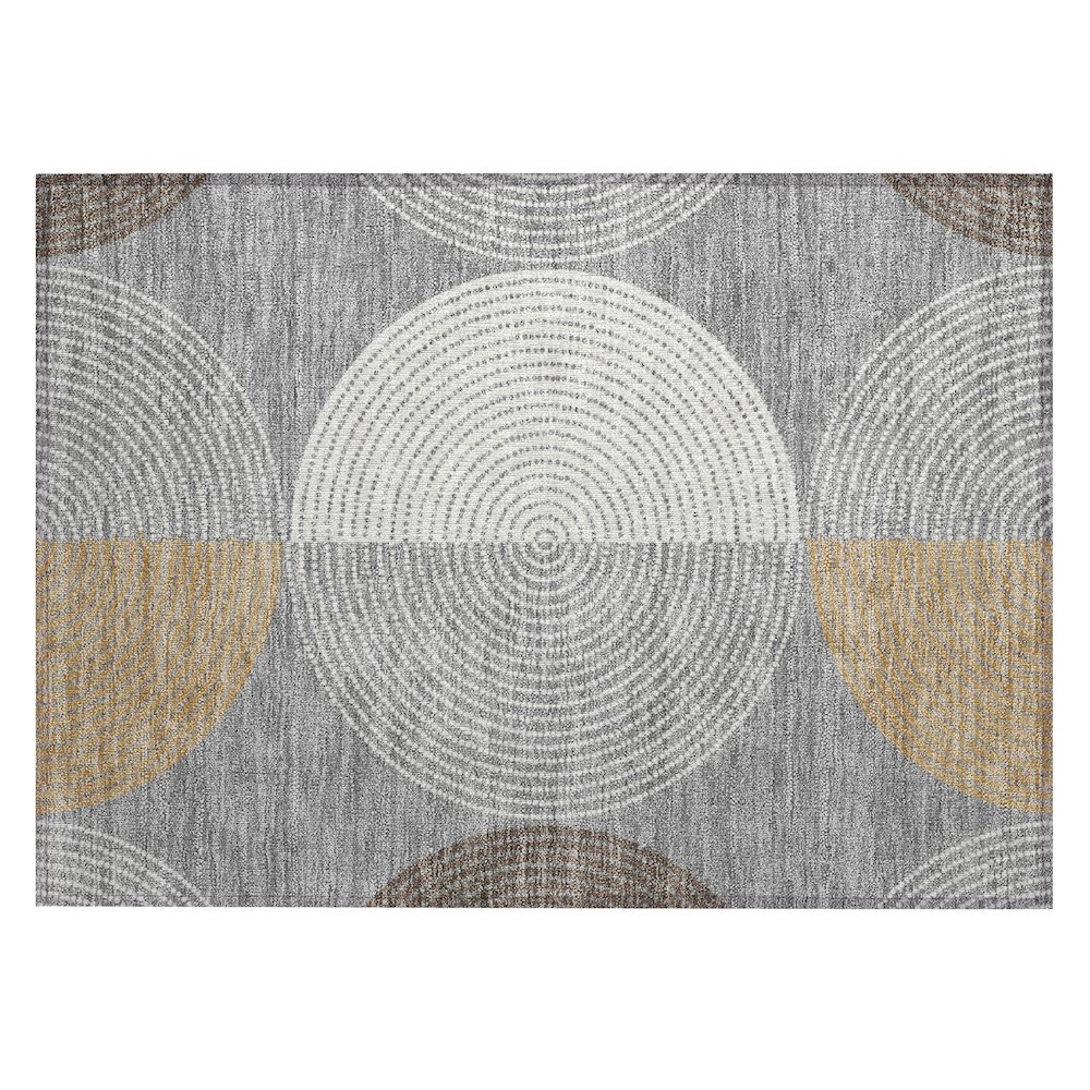 Machine Washable Indoor/Outdoor Chantille ACN2281 Gray 1'8" x 2'6" Rug. Picture 1