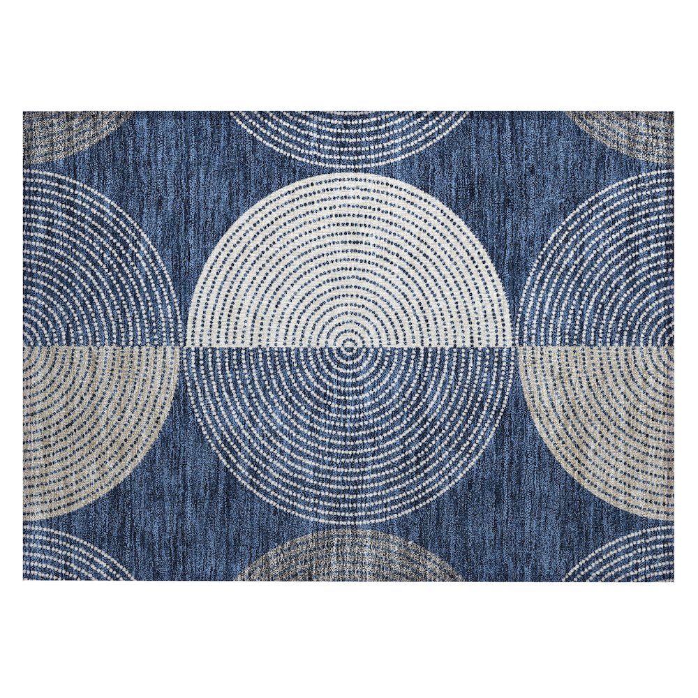 Machine Washable Indoor/Outdoor Chantille ACN2281 Blue 1'8" x 2'6" Rug. Picture 1