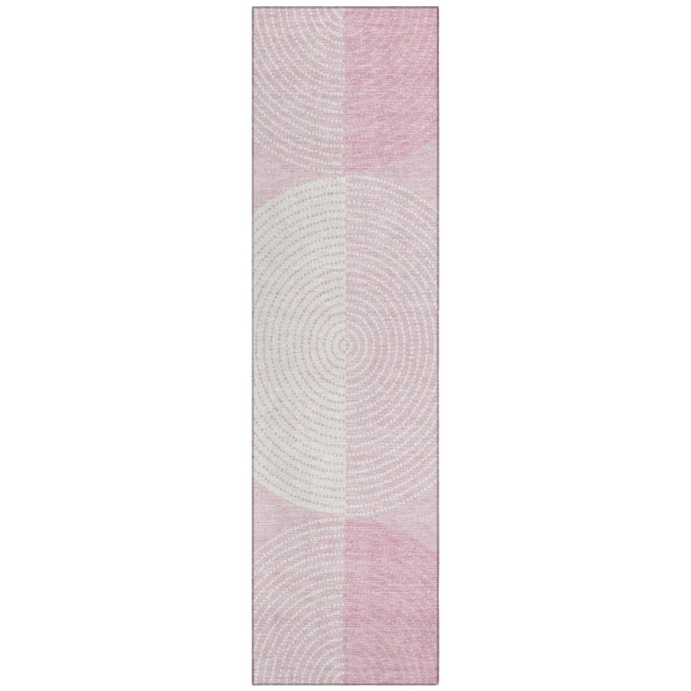 Machine Washable Indoor/Outdoor Chantille ACN2281 Pink 2'3" x 7'6" Runner Rug. Picture 1