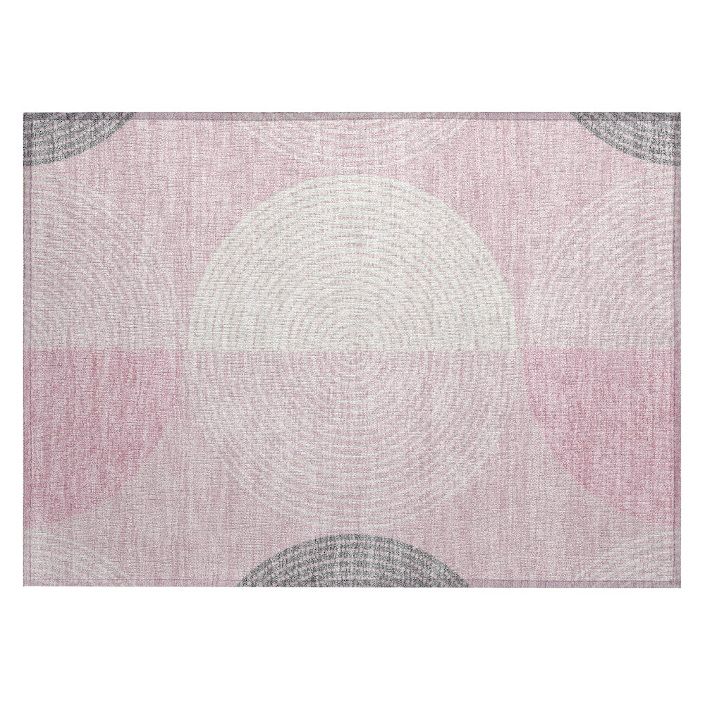Machine Washable Indoor/Outdoor Chantille ACN2281 Pink 1'8" x 2'6" Rug. Picture 1