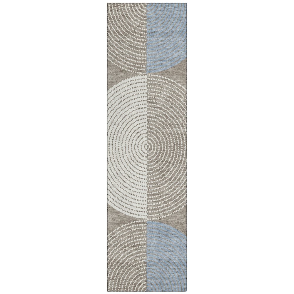 Machine Washable Indoor/Outdoor Chantille ACN2281 Brown 2'3" x 7'6" Runner Rug. Picture 1