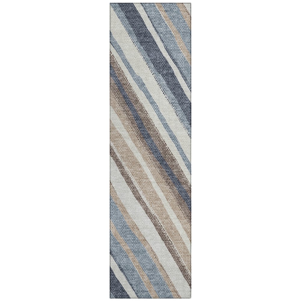 Machine Washable Indoor/Outdoor Chantille ACN2282 Blue 2'3" x 7'6" Runner Rug. Picture 1