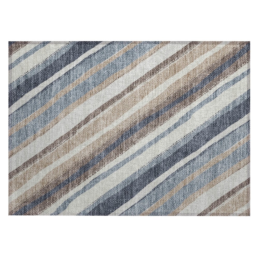 Machine Washable Indoor/Outdoor Chantille ACN2282 Blue 1'8" x 2'6" Rug. Picture 1