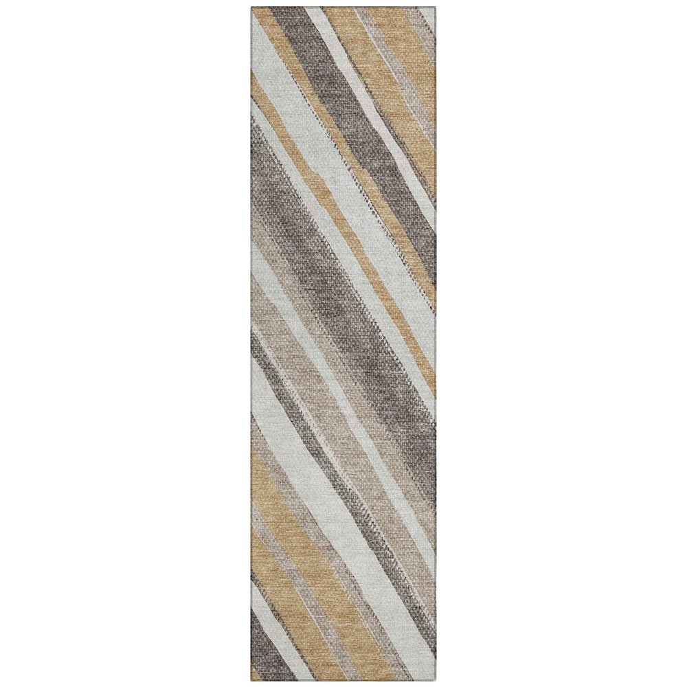 Machine Washable Indoor/Outdoor Chantille ACN2282 Gold 2'3" x 7'6" Runner Rug. Picture 1