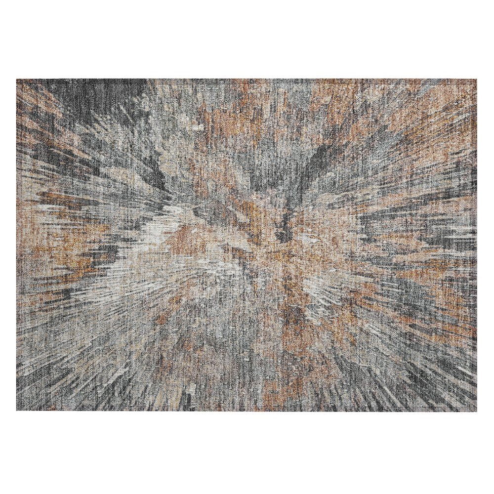 Machine Washable Indoor/Outdoor Chantille ACN2283 Orange 1'8" x 2'6" Rug. Picture 1