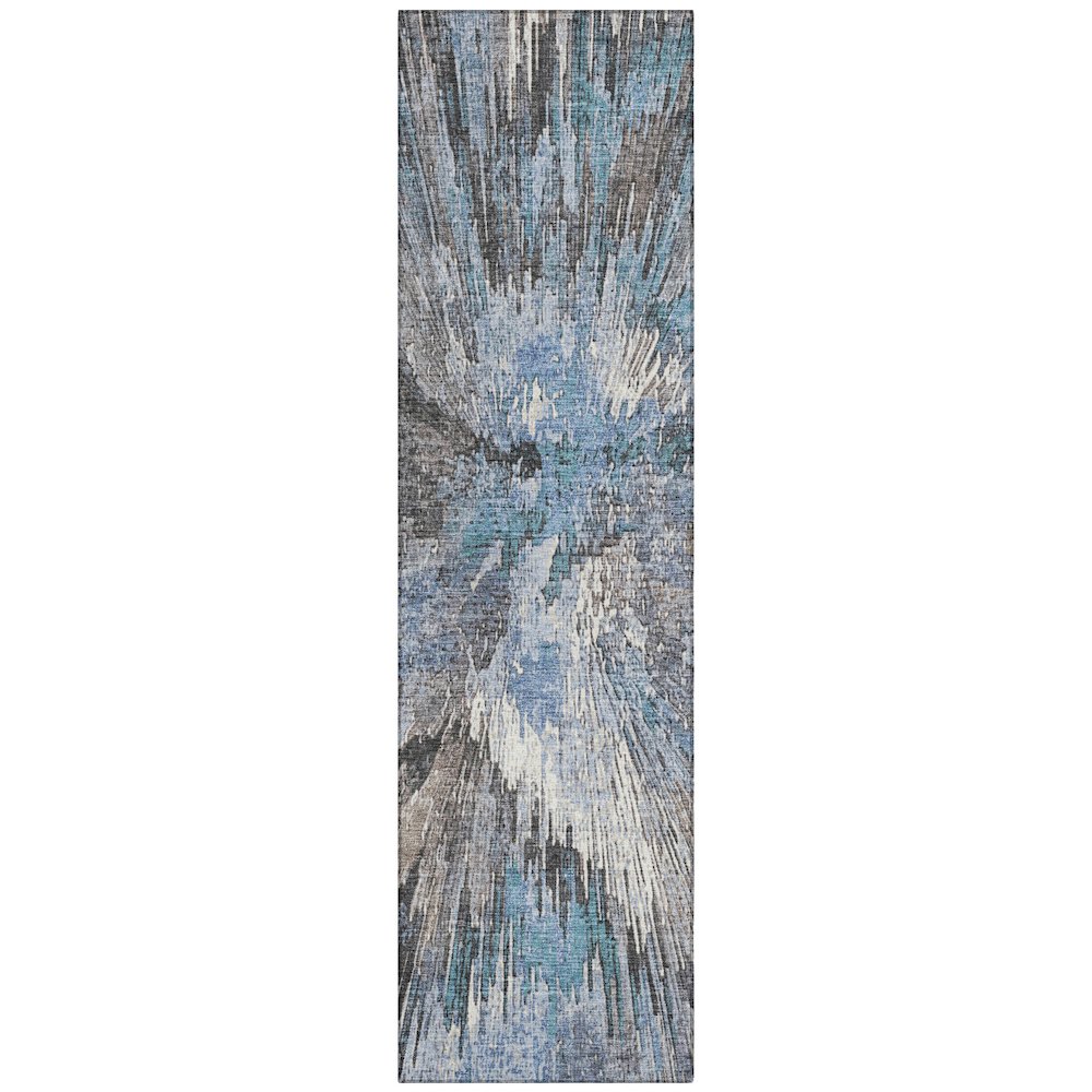 Machine Washable Indoor/Outdoor Chantille ACN2283 Blue 2'3" x 7'6" Runner Rug. Picture 1