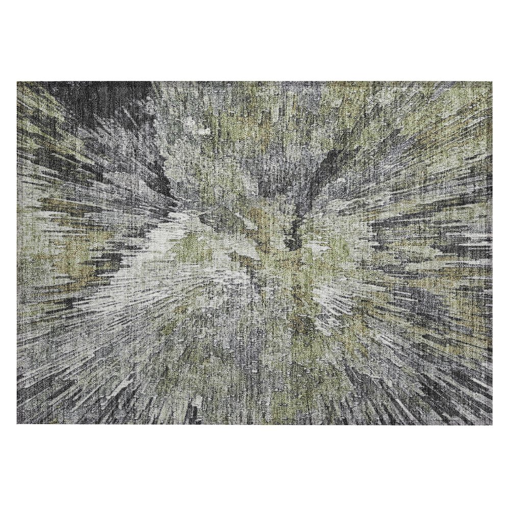 Machine Washable Indoor/Outdoor Chantille ACN2283 Green 1'8" x 2'6" Rug. Picture 1