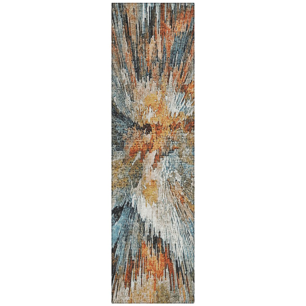 Machine Washable Indoor/Outdoor Chantille ACN2283 Brown 2'3" x 7'6" Runner Rug. Picture 1