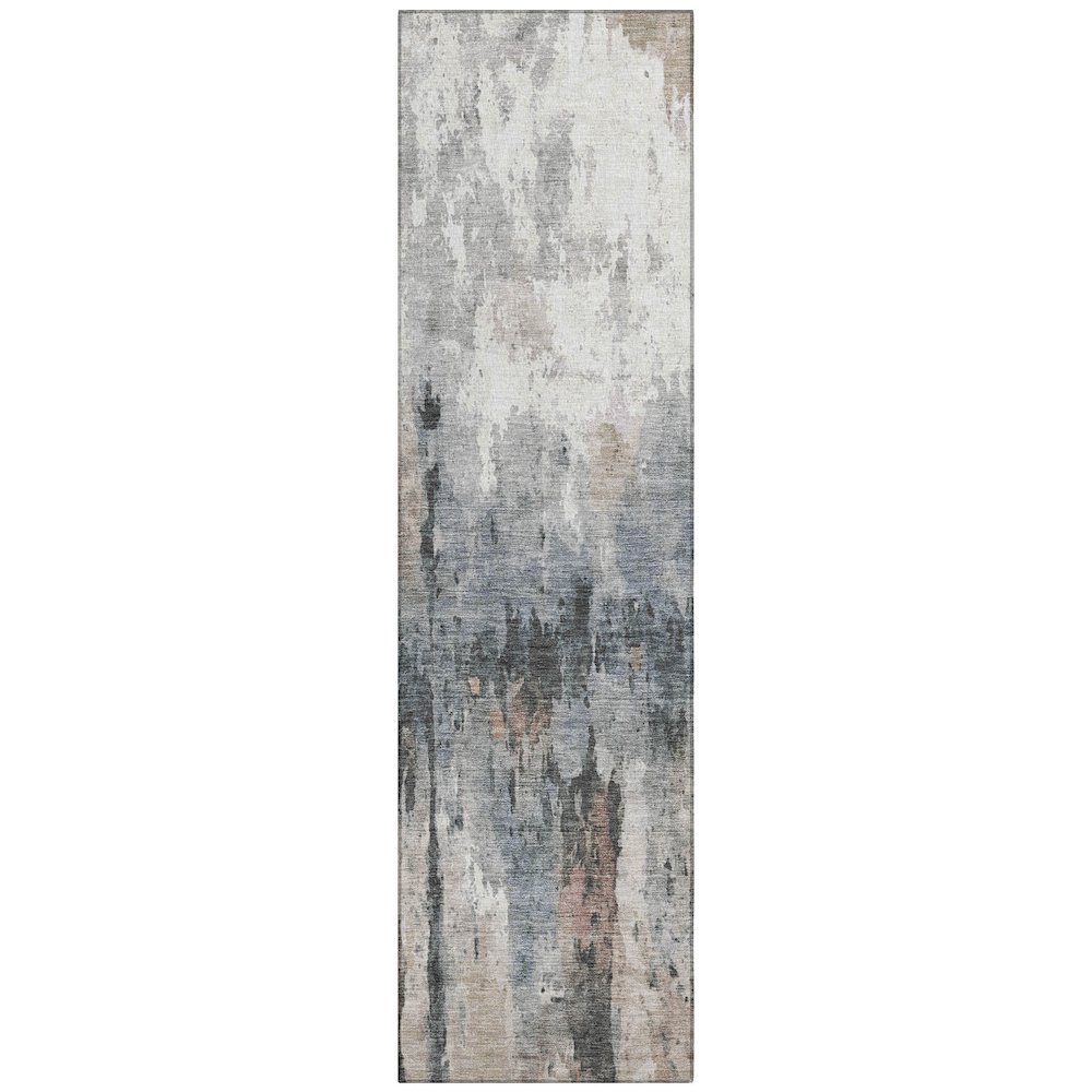 Machine Washable Indoor/Outdoor Chantille ACN2284 Brown 2'3" x 7'6" Runner Rug. Picture 1