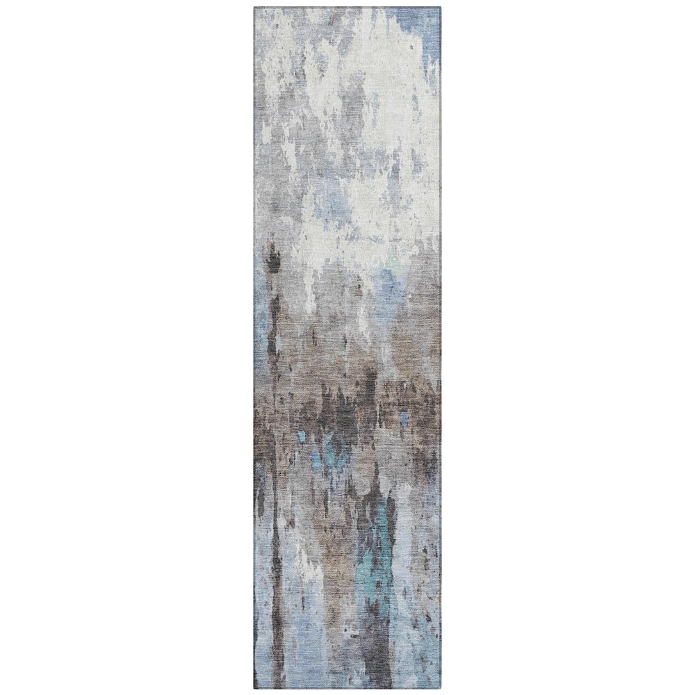 Machine Washable Indoor/Outdoor Chantille ACN2284 Blue 2'3" x 7'6" Runner Rug. Picture 1