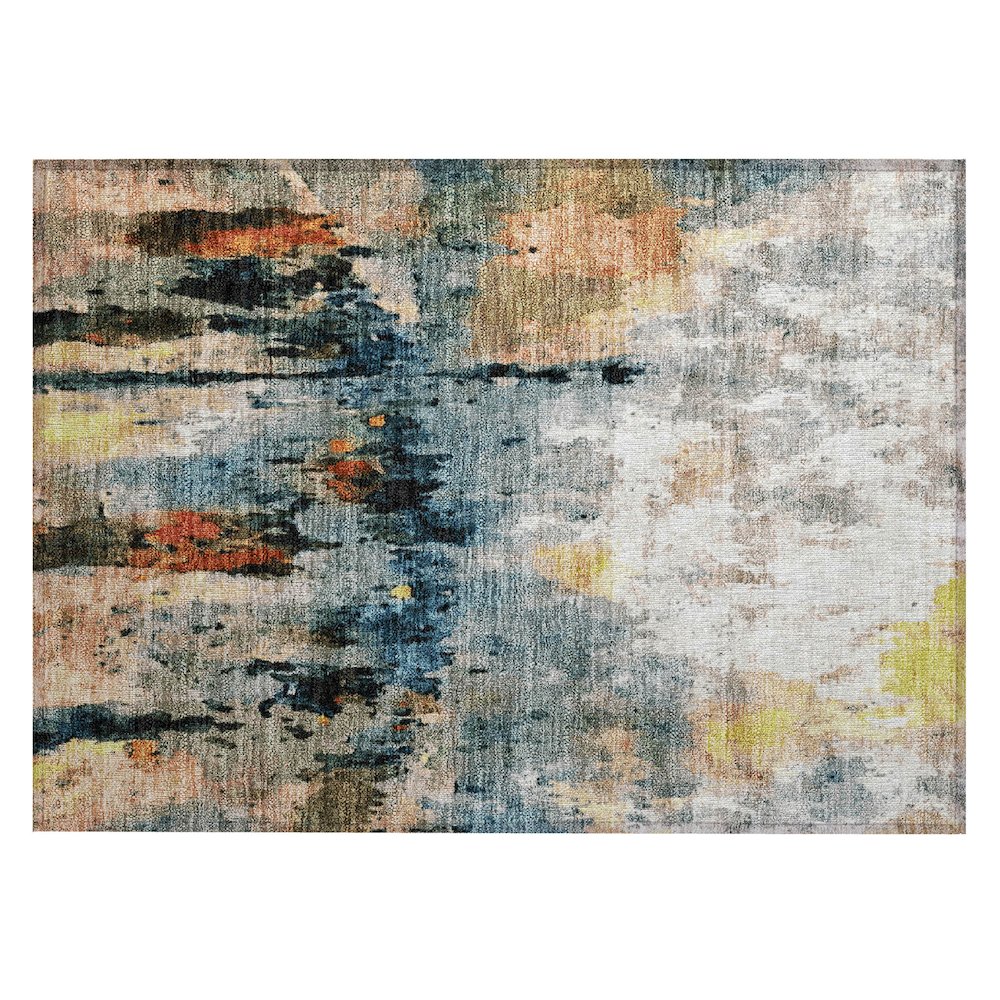 Machine Washable Indoor/Outdoor Chantille ACN2284 Ivory 1'8" x 2'6" Rug. Picture 1