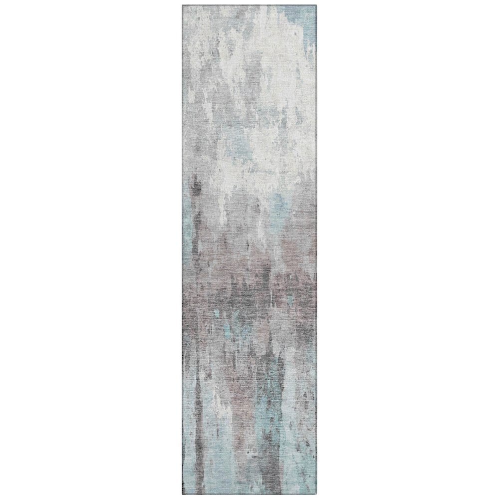 Machine Washable Indoor/Outdoor Chantille ACN2284 Teal 2'3" x 7'6" Runner Rug. Picture 1