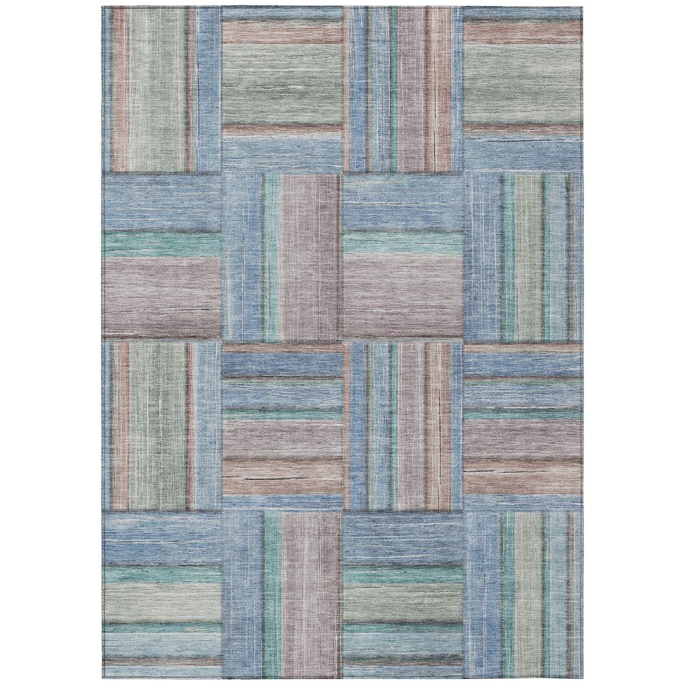 Machine Washable Indoor/Outdoor Chantille ACN2285 Blue 2'6" x 3'10" Rug. Picture 1