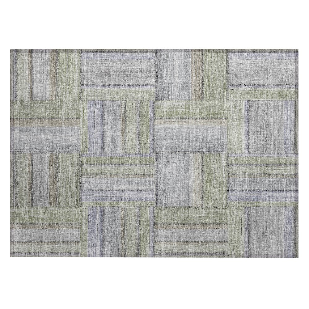 Machine Washable Indoor/Outdoor Chantille ACN2285 Green 1'8" x 2'6" Rug. Picture 1