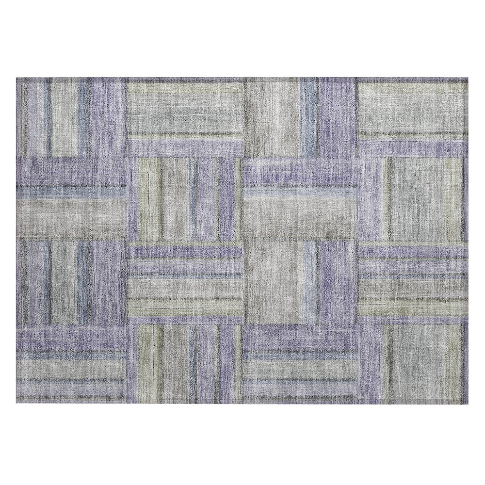 Machine Washable Indoor/Outdoor Chantille ACN2285 Purple 1'8" x 2'6" Rug. Picture 1