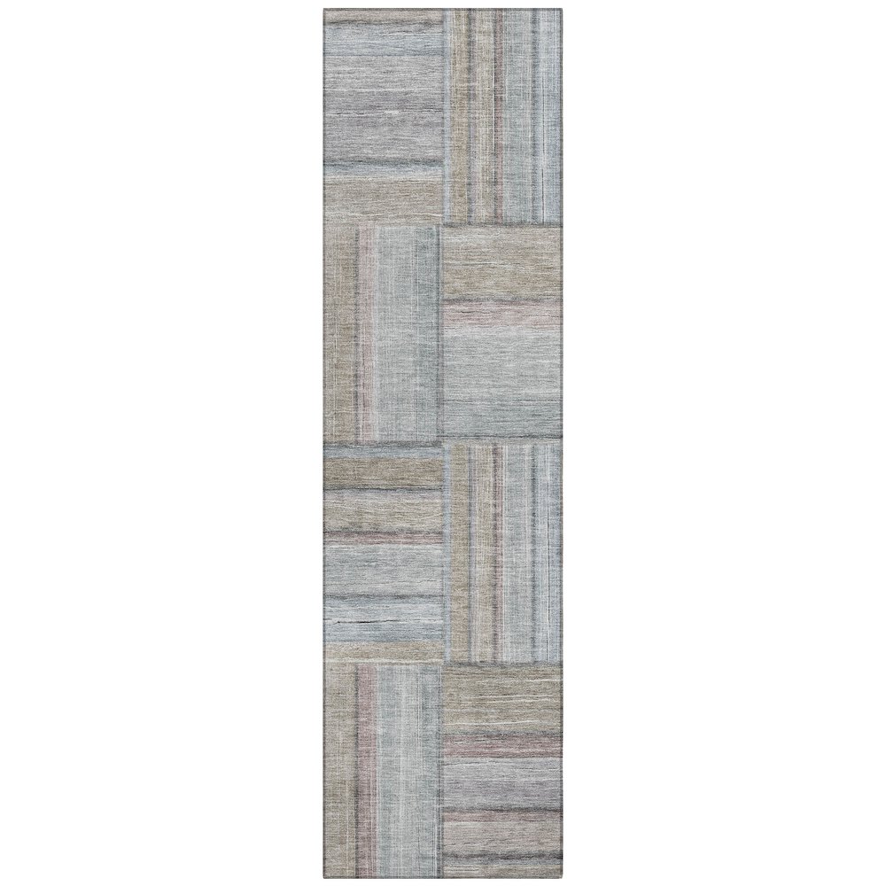 Machine Washable Indoor/Outdoor Chantille ACN2285 Brown 2'3" x 7'6" Runner Rug. Picture 1
