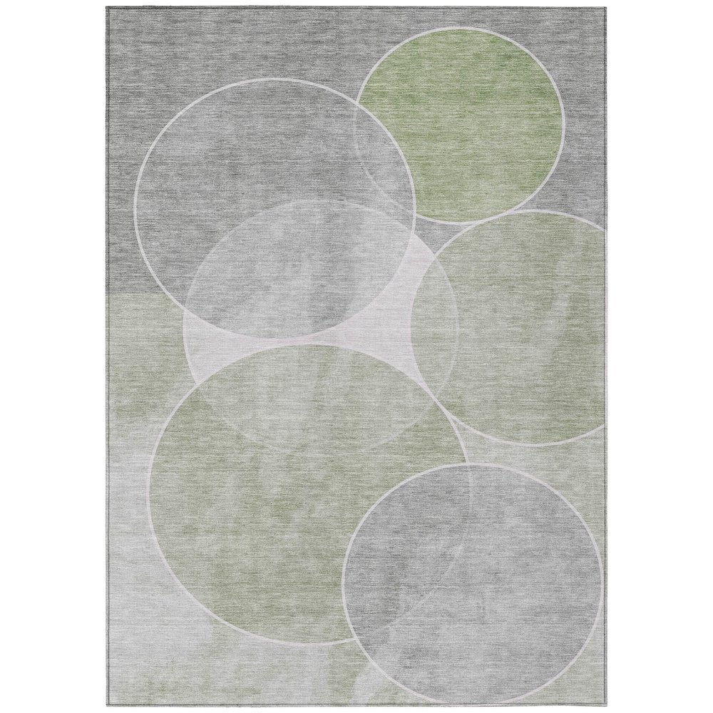 Machine Washable Indoor/Outdoor Chantille ACN2286 Green 2'6" x 3'10" Rug. Picture 1
