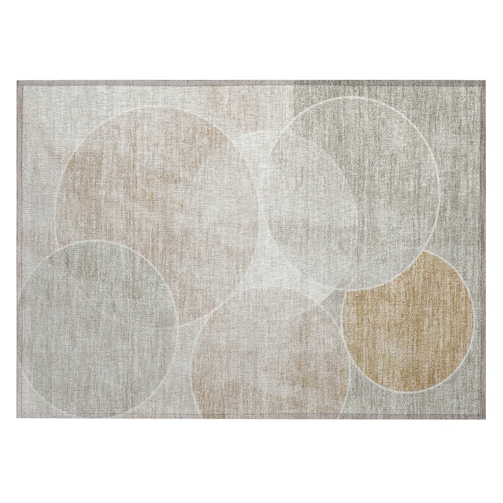Machine Washable Indoor/Outdoor Chantille ACN2286 Brown 1'8" x 2'6" Rug. Picture 1