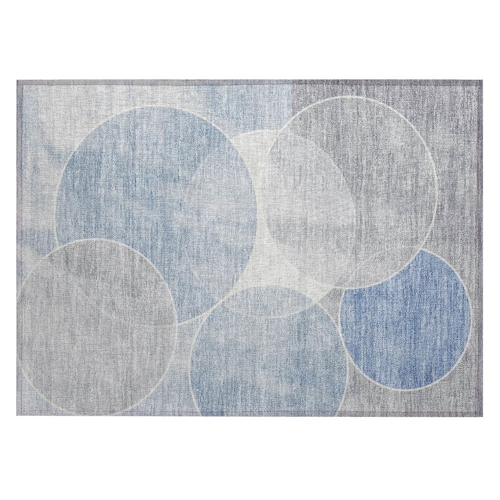 Machine Washable Indoor/Outdoor Chantille ACN2286 Blue 1'8" x 2'6" Rug. Picture 1
