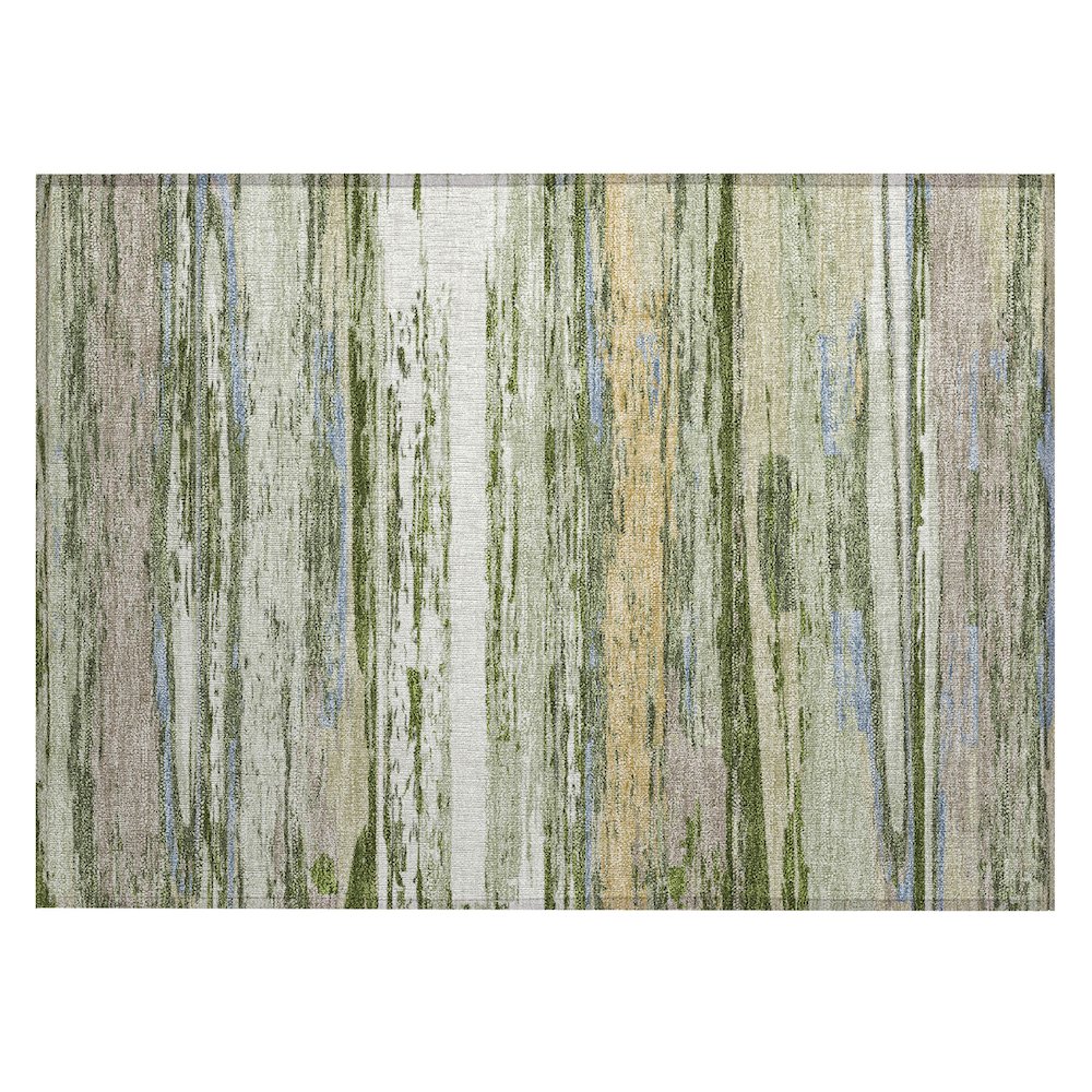 Machine Washable Indoor/Outdoor Chantille ACN2287 Green 1'8" x 2'6" Rug. Picture 1