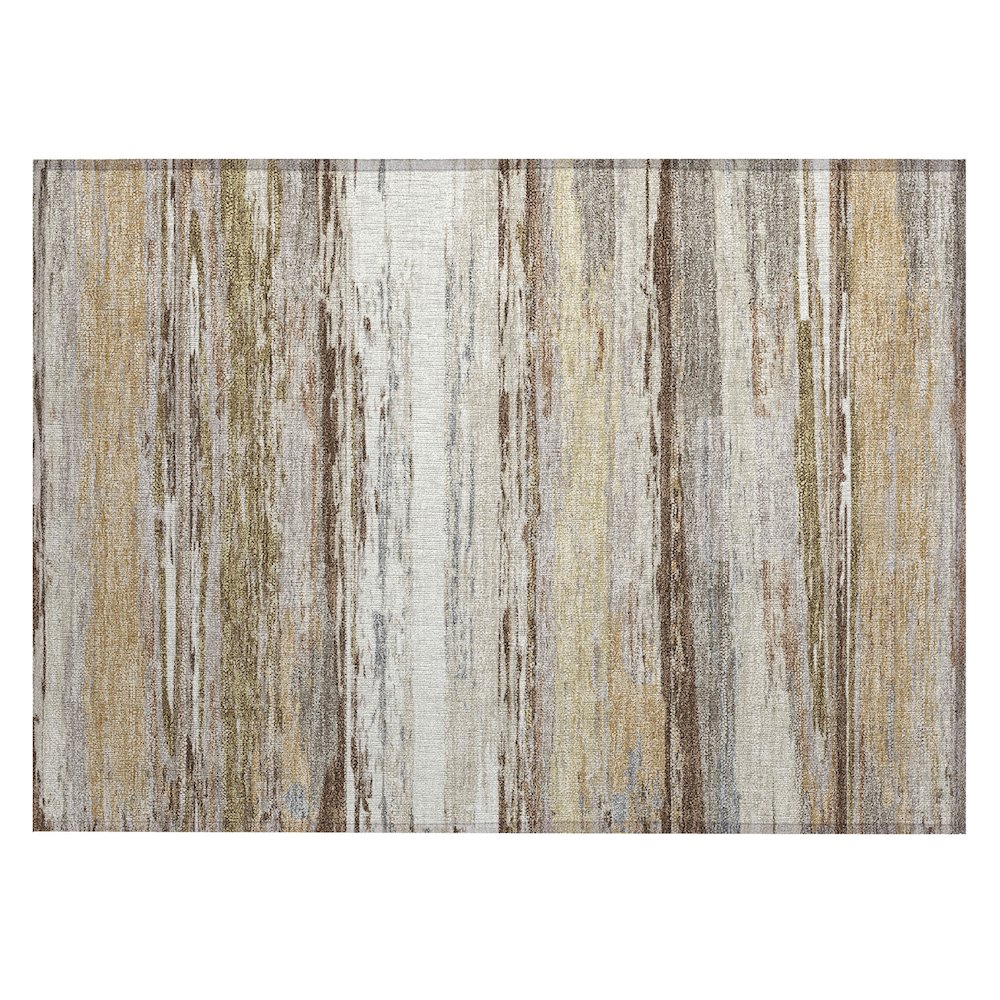 Machine Washable Indoor/Outdoor Chantille ACN2287 Brown 1'8" x 2'6" Rug. Picture 1